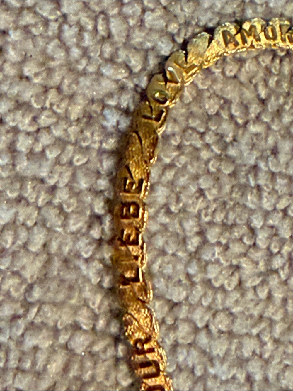 Vintage Monet Gold Textured Love Bracelet - Picture 4 of 5